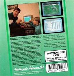 Box back cover for Emlyn Hughes International Soccer on the Amstrad CPC.