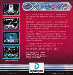 Box back cover for Extreme on the Amstrad CPC.
