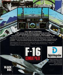 Box back cover for F-16 Combat Pilot on the Amstrad CPC.