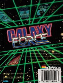Box back cover for Galaxy Force on the Amstrad CPC.