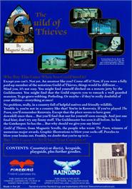 Box back cover for Guild of Thieves on the Amstrad CPC.