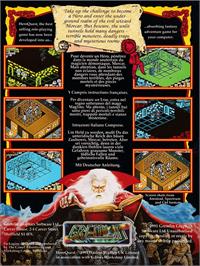 Box back cover for Hero Quest: Return of the Witch Lord on the Amstrad CPC.