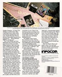 Box back cover for Hollywood Hijinx on the Amstrad CPC.