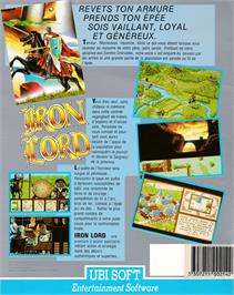 Box back cover for Iron Lord on the Amstrad CPC.