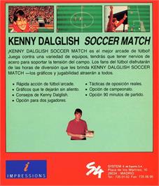 Box back cover for Kenny Dalglish Soccer Manager on the Amstrad CPC.
