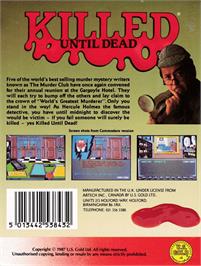 Box back cover for Killed Until Dead on the Amstrad CPC.