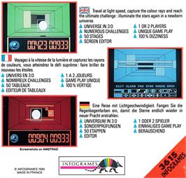 Box back cover for Light Corridor on the Amstrad CPC.