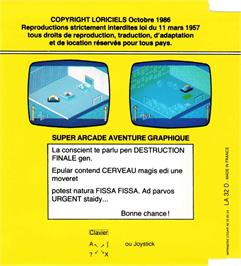 Box back cover for Magnetik Tank on the Amstrad CPC.