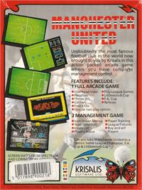 Box back cover for Manchester United on the Amstrad CPC.