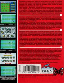 Box back cover for Manchester United Europe on the Amstrad CPC.