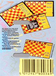 Box back cover for Master Chess on the Amstrad CPC.