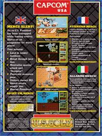 Box back cover for Mercs on the Amstrad CPC.