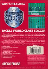 Box back cover for Microprose Pro Soccer on the Amstrad CPC.