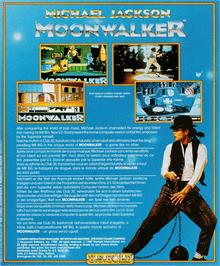 Box back cover for Moonwalker on the Amstrad CPC.