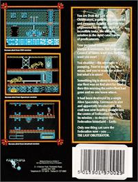 Box back cover for Obliterator on the Amstrad CPC.