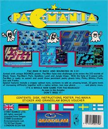 Box back cover for Pac-Mania on the Amstrad CPC.