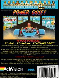 Box back cover for Power Drift on the Amstrad CPC.