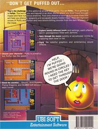 Box back cover for Puffy's Saga on the Amstrad CPC.