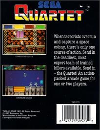 Box back cover for Quartet on the Amstrad CPC.