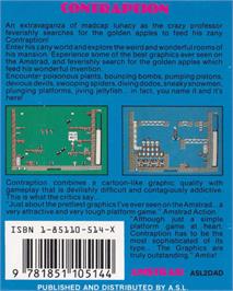 Box back cover for Quattro Cartoon on the Amstrad CPC.