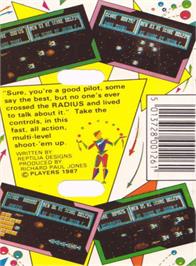 Box back cover for Radius on the Amstrad CPC.
