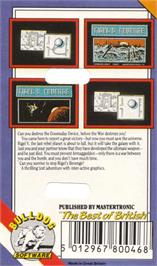 Box back cover for Rigel's Revenge on the Amstrad CPC.