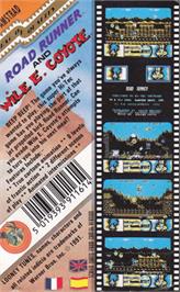 Box back cover for Road Runner and Wile E. Coyote on the Amstrad CPC.
