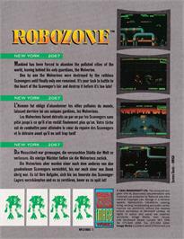 Box back cover for Robozone on the Amstrad CPC.