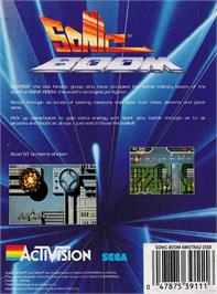 Box back cover for Sonic Boom on the Amstrad CPC.