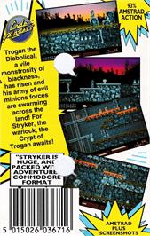 Box back cover for Stryker in the Crypts of Trogan on the Amstrad CPC.