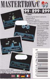 Box back cover for T-Bird on the Amstrad CPC.