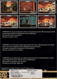 Box back cover for Targhan on the Amstrad CPC.