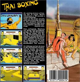 Box back cover for Thai Boxing on the Amstrad CPC.