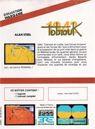 Box back cover for Tobruk: The Clash of Armour on the Amstrad CPC.