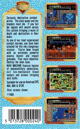 Box back cover for War Machine on the Amstrad CPC.