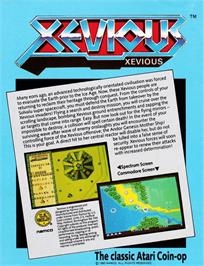 Box back cover for Xevious on the Amstrad CPC.