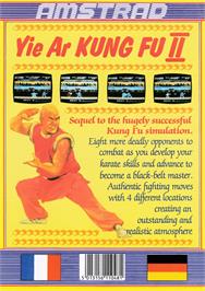 Box back cover for Yie Ar Kung-Fu 2 on the Amstrad CPC.