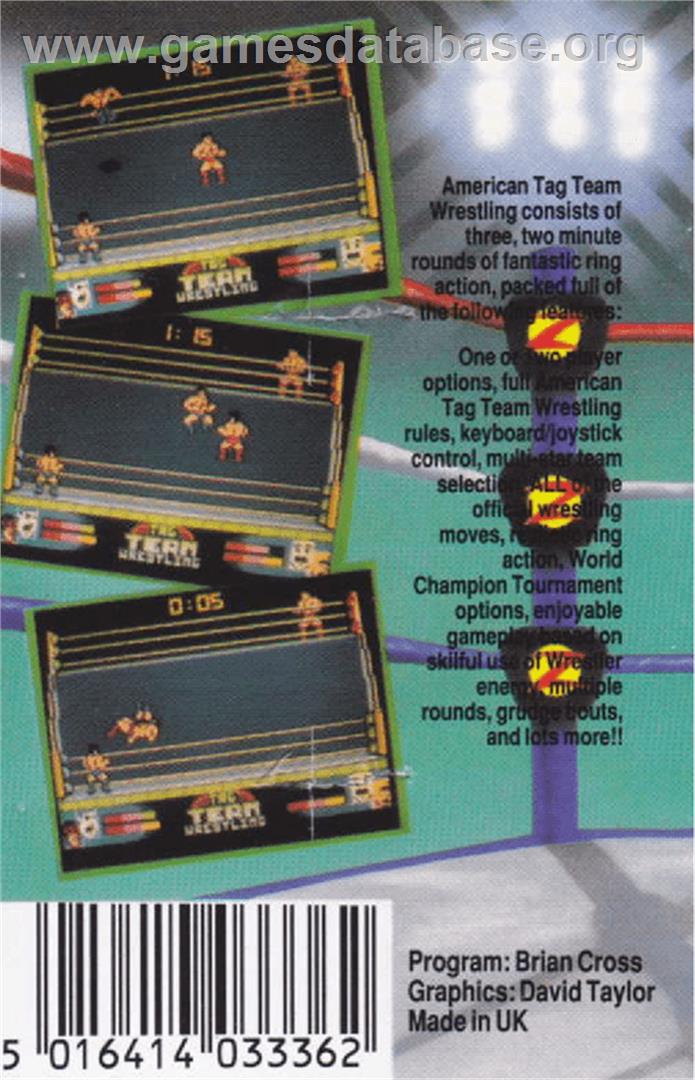 American Tag Team Wrestling - Amstrad CPC - Artwork - Box Back