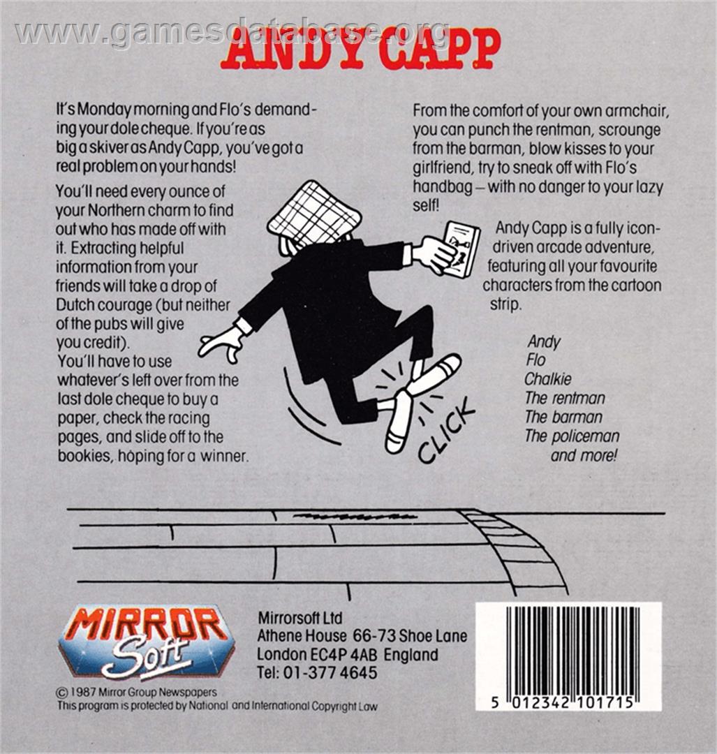 Andy Capp - Amstrad CPC - Artwork - Box Back