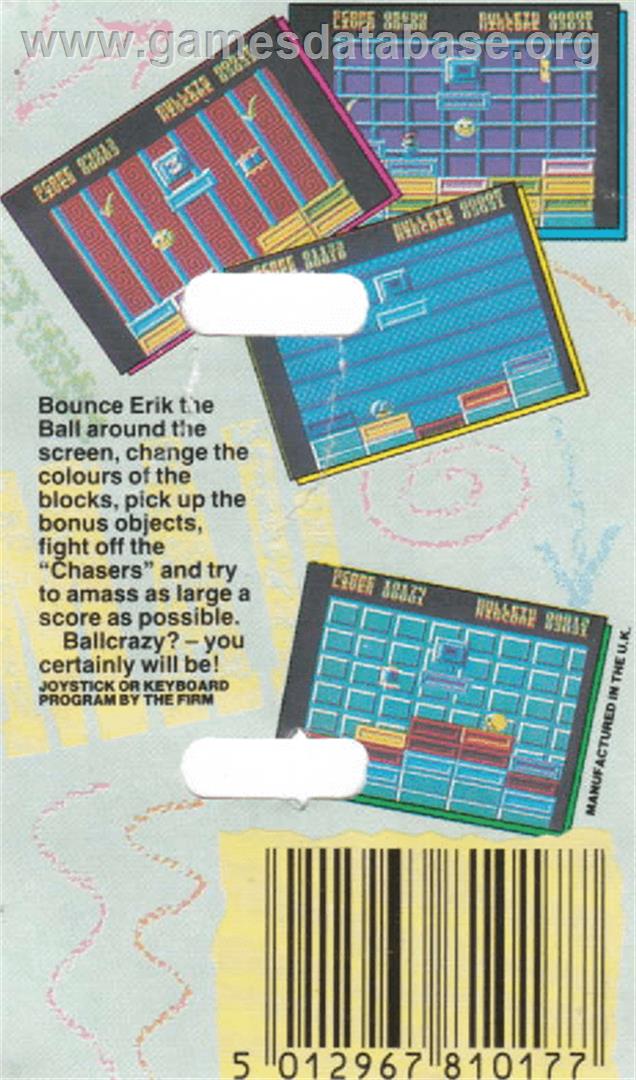 Ball Crazy - Amstrad CPC - Artwork - Box Back
