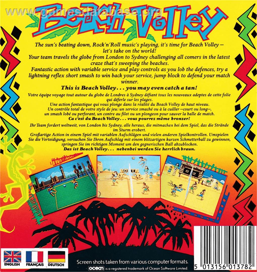 Beach Volley - Amstrad CPC - Artwork - Box Back