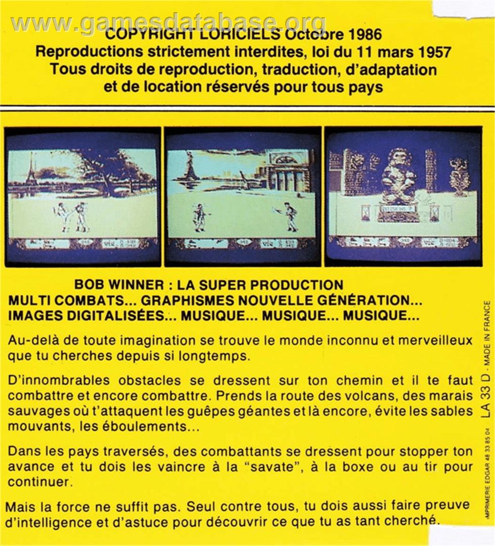 Bob Winner - Amstrad CPC - Artwork - Box Back