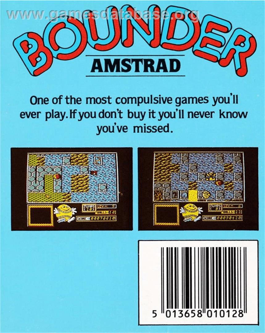 Bounder - Amstrad CPC - Artwork - Box Back