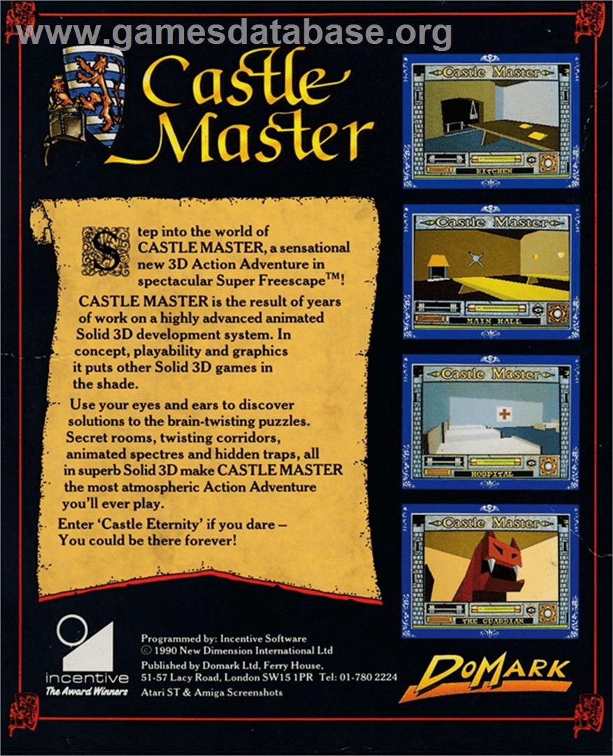 Castle Master - Amstrad CPC - Artwork - Box Back