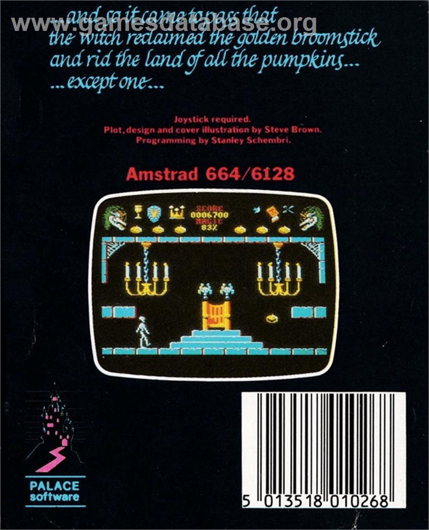 Cauldron 2: The Pumpkin Strikes Back - Amstrad CPC - Artwork - Box Back