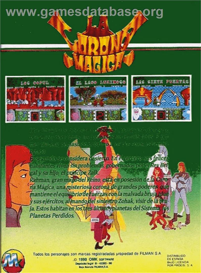 Corona Mágica - Amstrad CPC - Artwork - Box Back