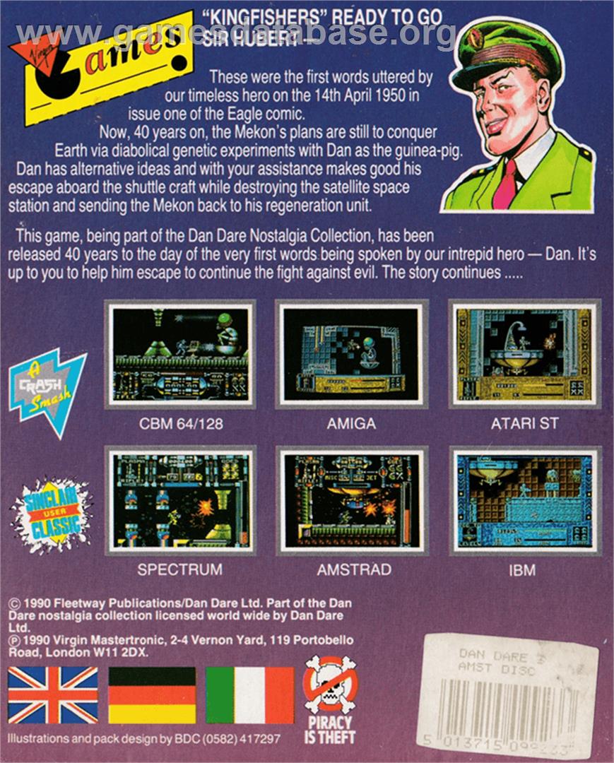 Dan Dare 3: The Escape - Amstrad CPC - Artwork - Box Back