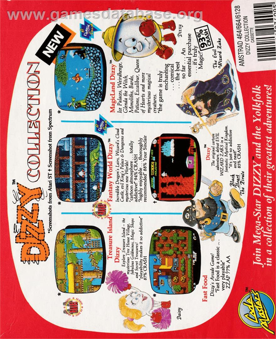 Dizzy Collection - Amstrad CPC - Artwork - Box Back