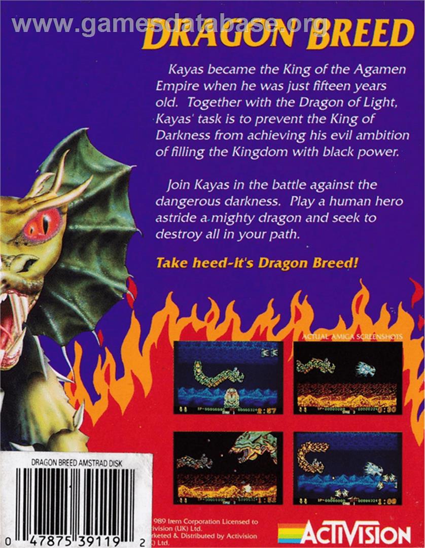 Dragon Breed - Amstrad CPC - Artwork - Box Back