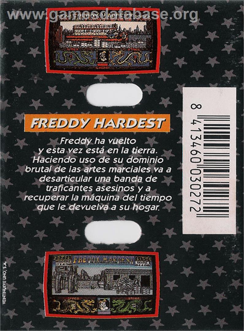 Freddy Hardest in South Manhattan - Amstrad CPC - Artwork - Box Back